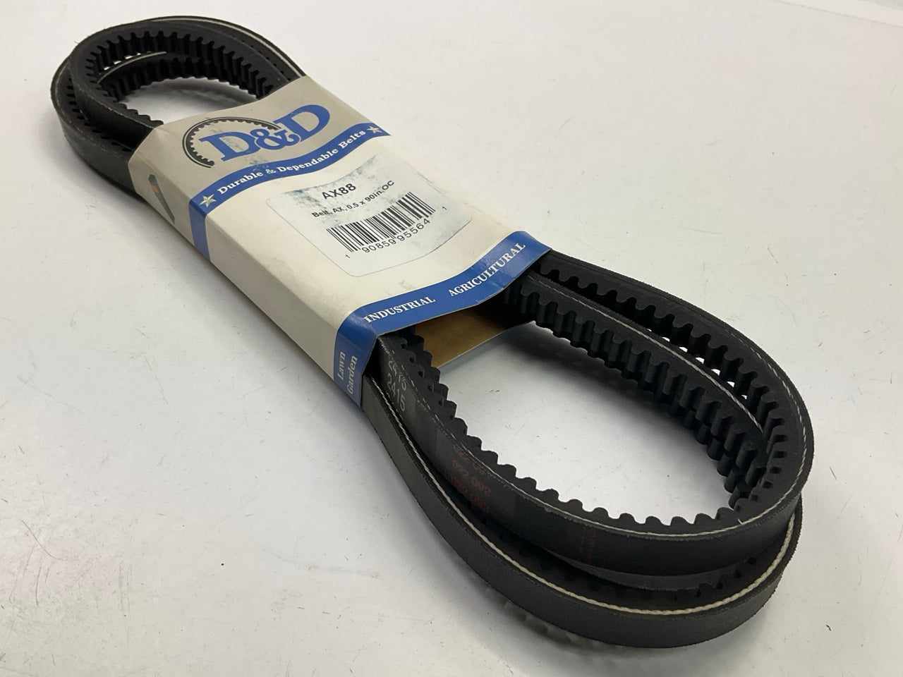 D&D AX88 Cogged Industrial Accessory Drive V-Belt - 1/2'' X 90''