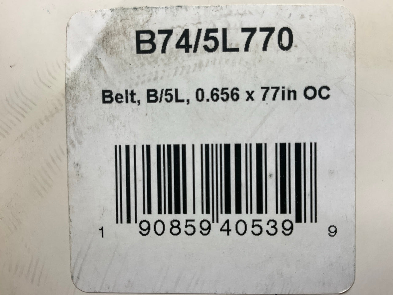 D&D B74-5L770 Lawn & Garden Power Equipment Accessory Drive Belt - 5/8'' X 77''