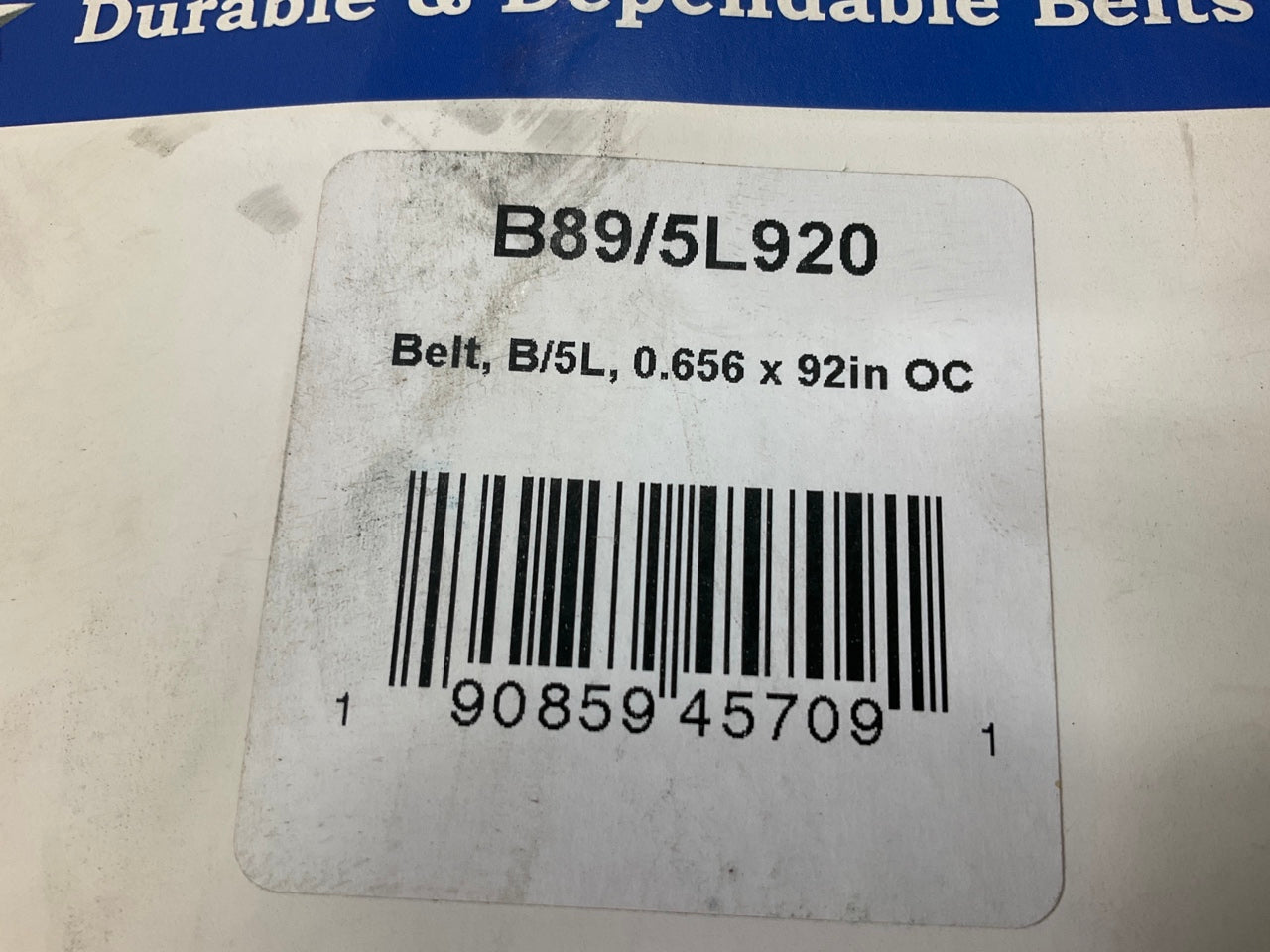D&D B89-5L920 Lawn & Garden Power Equipment Accessory Drive Belt - 1/2'' X 92''