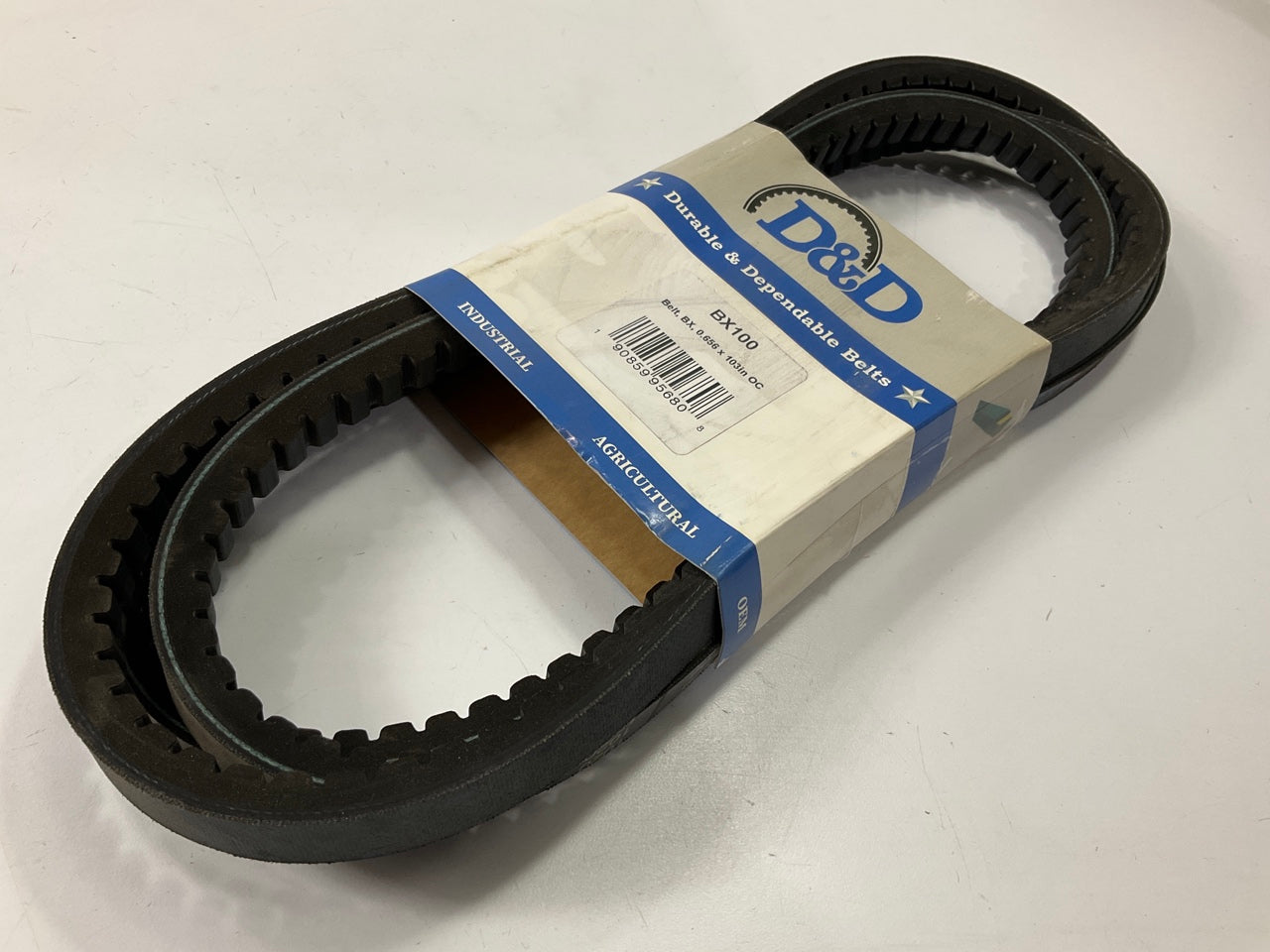D&D BX100 Cogged Industrial Accessory Drive Belt - 5/8'' X 103''