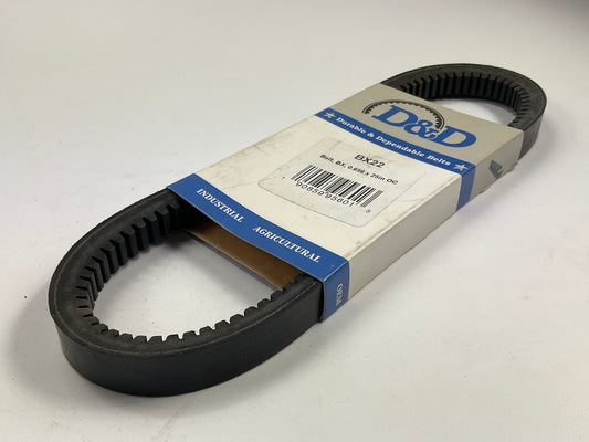 D&D BX22 Cogged Industrial Accessory Drive Belt - 5/8'' X 25''