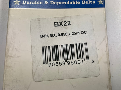 D&D BX22 Cogged Industrial Accessory Drive Belt - 5/8'' X 25''