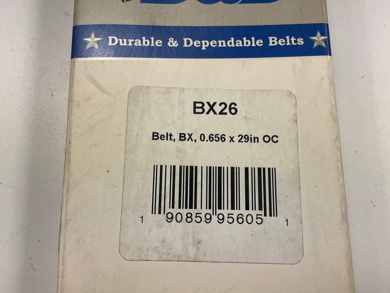 D&D BX26 Cogged Industrial Accessory Drive Belt - 5/8'' X 29''