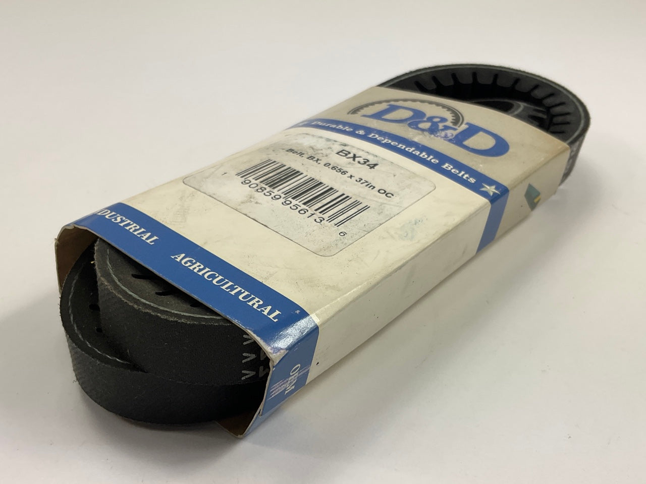 D&D BX34 Cogged Industrial Accessory Drive Belt - 5/8'' X 37''