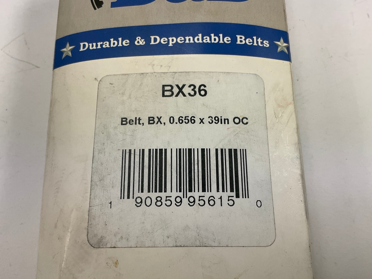 D&D BX36 Cogged Industrial Accessory Drive Belt - 5/8'' X 39''