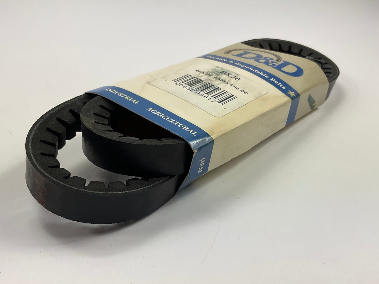 D&D BX38 Cogged Industrial Accessory Drive Belt - 5/8'' X 41''