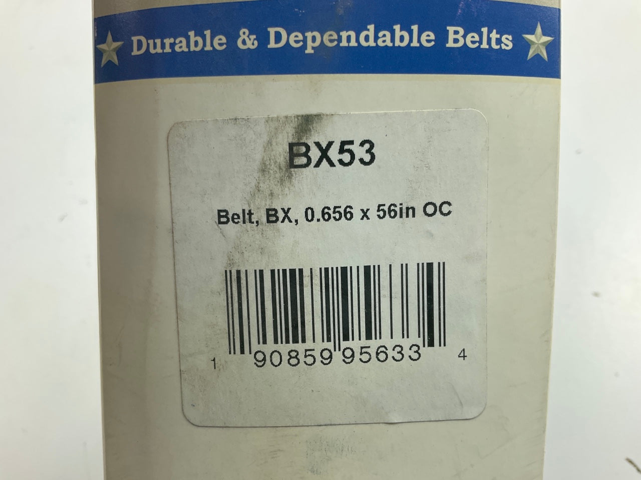 D&D BX53 Cogged Industrial Accessory Drive Belt - 5/8'' X 56''