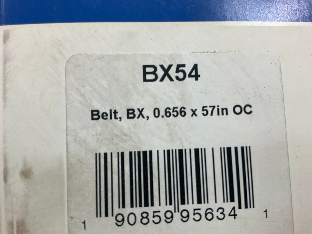 D&D BX54 Cogged Industrial Accessory Drive Belt - 5/8'' X 57''