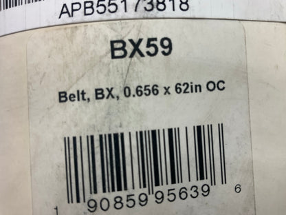 D&D BX59 Cogged Industrial Accessory Drive Belt - 5/8'' X 62''