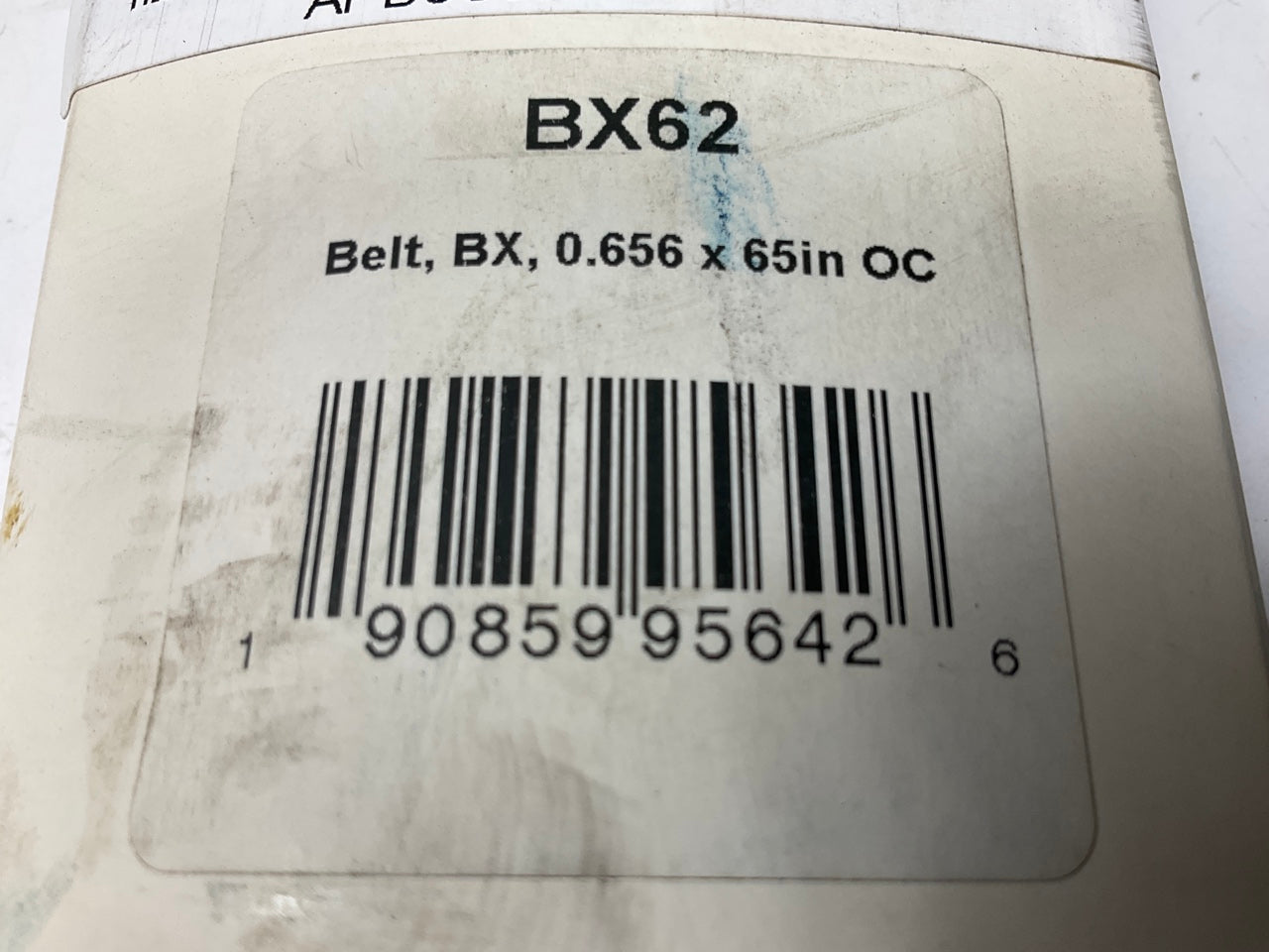 D&D BX62 Cogged Industrial Accessory Drive Belt - 5/8'' X 65''