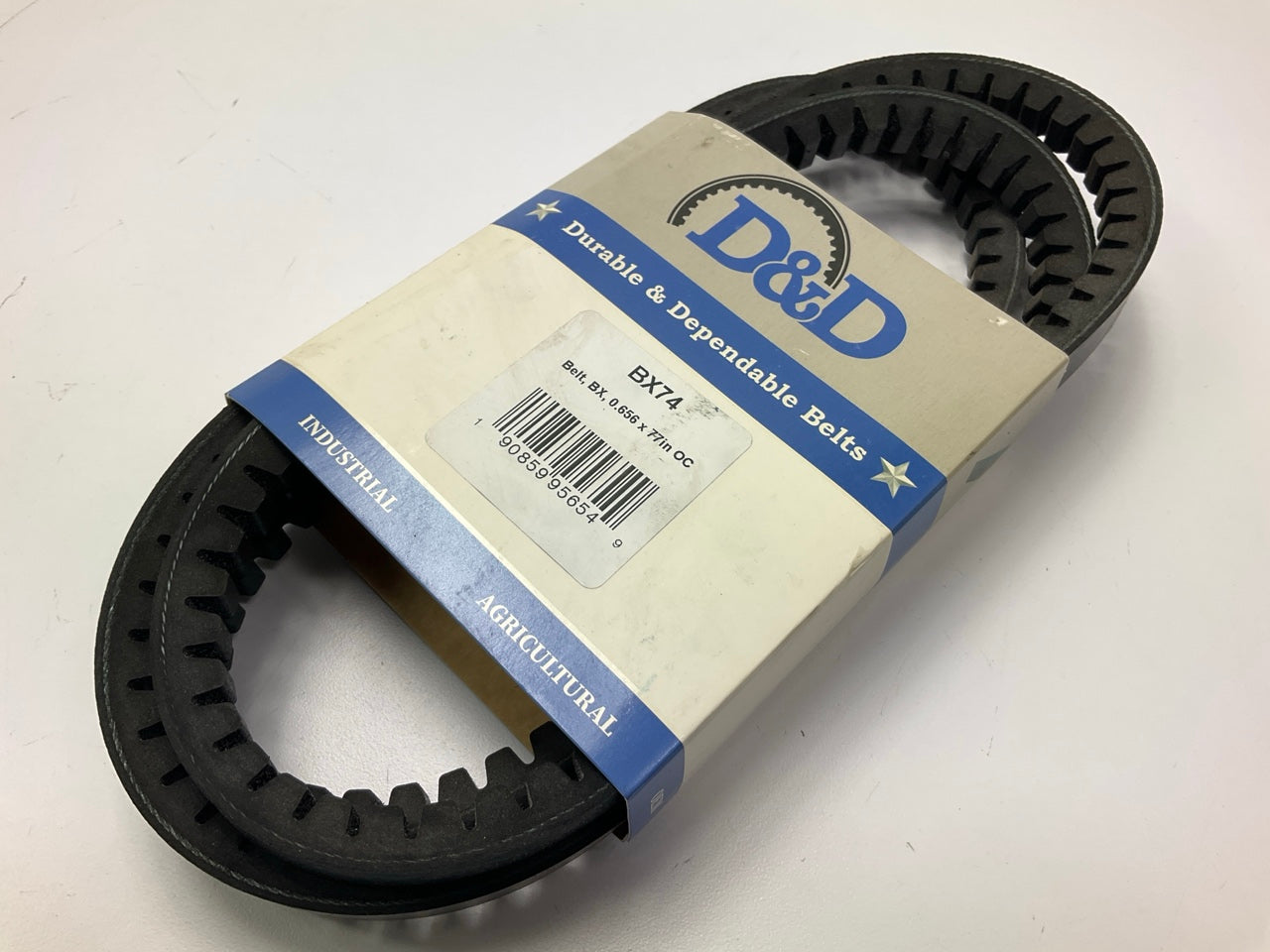 D&D BX74 Cogged Industrial Accessory Drive Belt - 5/8'' X 77''