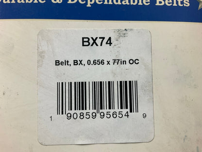 D&D BX74 Cogged Industrial Accessory Drive Belt - 5/8'' X 77''