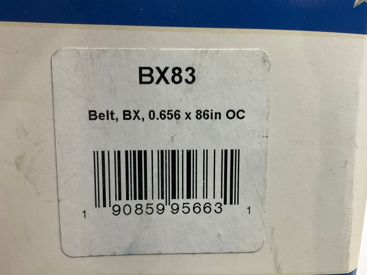 D&D BX83 Cogged Industrial Accessory Drive Belt - 5/8'' X 86''