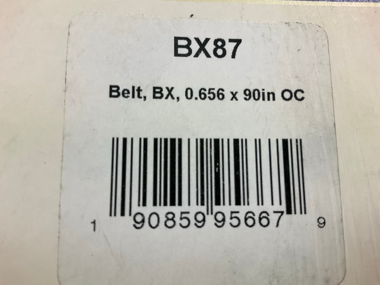 D&D BX87 Cogged Industrial Accessory Drive Belt - 5/8'' X 90''
