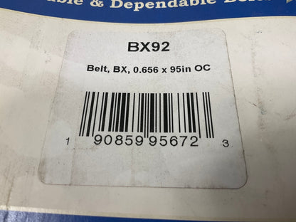 D&D BX92 Cogged Industrial Accessory Drive Belt, 5/8'' X 95''