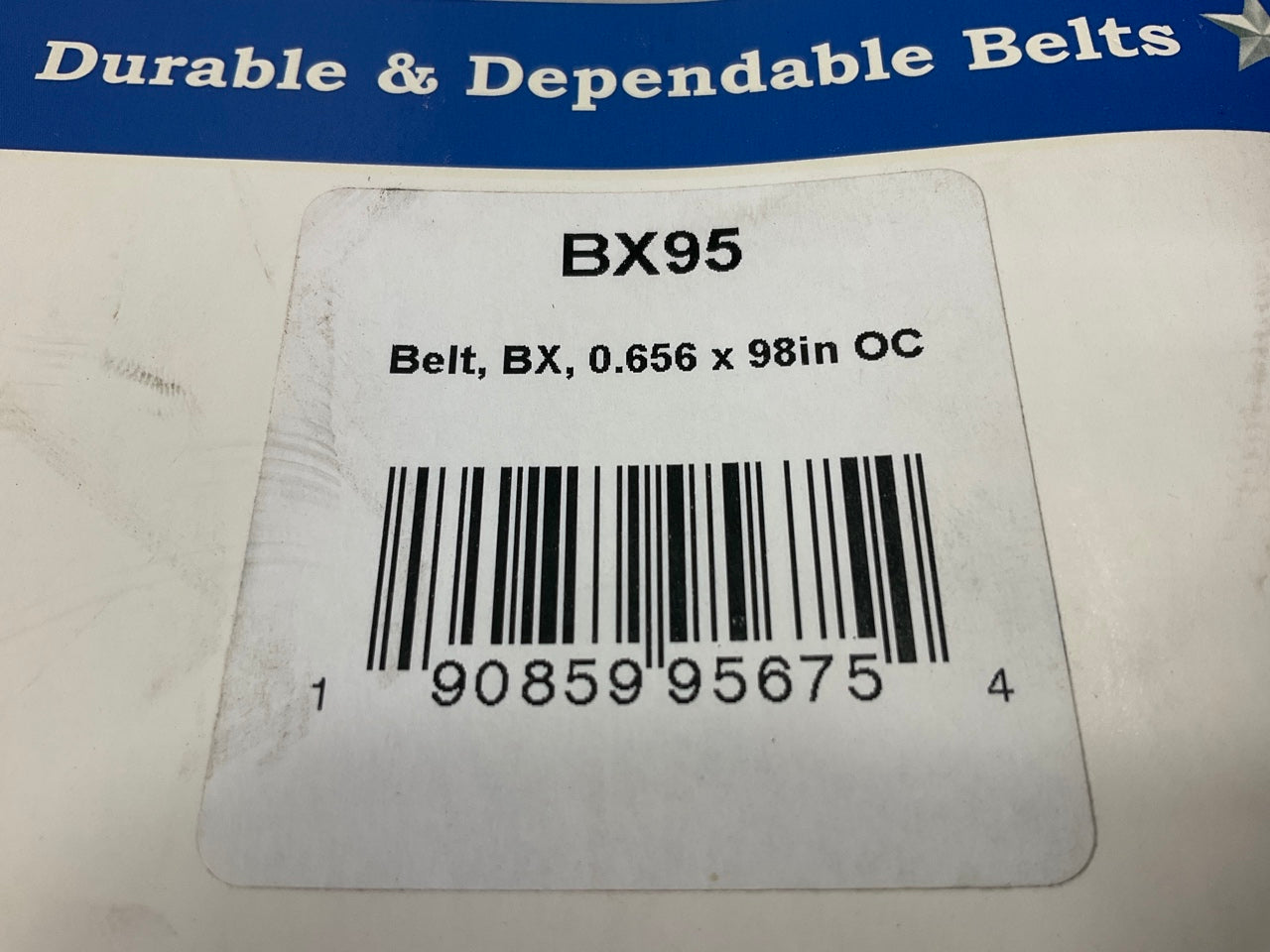 D&D BX95 Cogged Industrial Accessory Drive Belt - 5/8'' X 98''