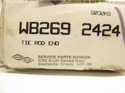Dana WB269-2424 Inner Steering Tie Rod End - ES2020L, 269-2424, ES2020RL