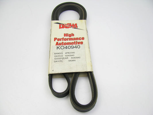Dash4 K040940 Serpentine Belt - 0.56'' X 94.50'' - 4 Ribs