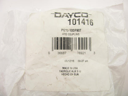 Dayco 101416 Hydraulic Crimp Fitting 90 Degree Female Swivel O-Ring 3/4'' Hose ID