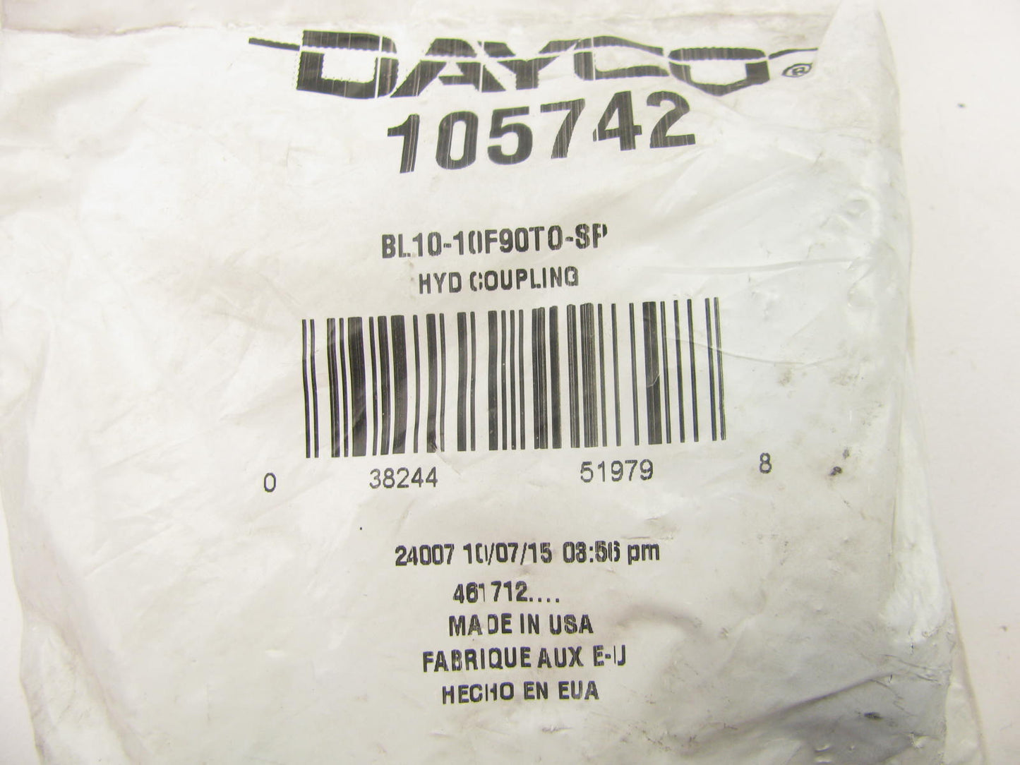 Dayco 105742 Hydraulic Beadlock Fitting 90 Female Swivel O-Ring With Port