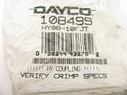 Dayco 108499 Hydraulic Crimp Fitting Straight Female Swivel 37 Flare JIC 1/2''