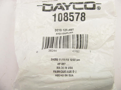 Dayco Hydraulic Crimp Fitting 45 Degree Female Swivel 37 Flare JIC 5/8'' Coupler