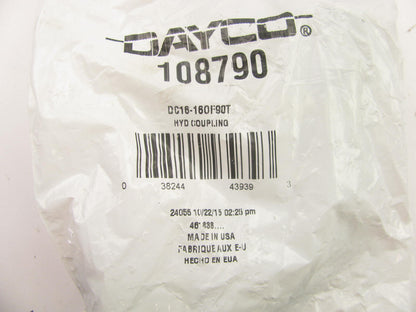 Dayco 108790 Hydraulic Crimp Fitting 90 Degree Female Swivel O-Ring 1'' Hose ID