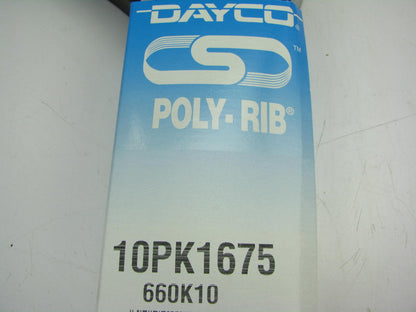 Dayco 10PK1675 Serpentine Belt - 1.367'' X 66.00'' X 10 Ribs - 4100660