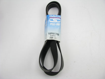Dayco 10PK1700 Serpentine Belt - 1.367'' X 67.00'' - 10 Ribs