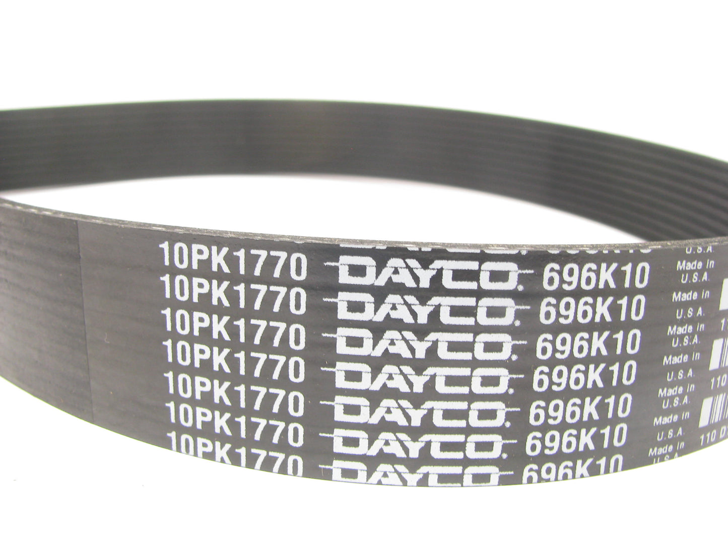 Dayco 10PK1770 Serpentine Belt 1.4'' Long .175'' Width 10 Ribs 696K10