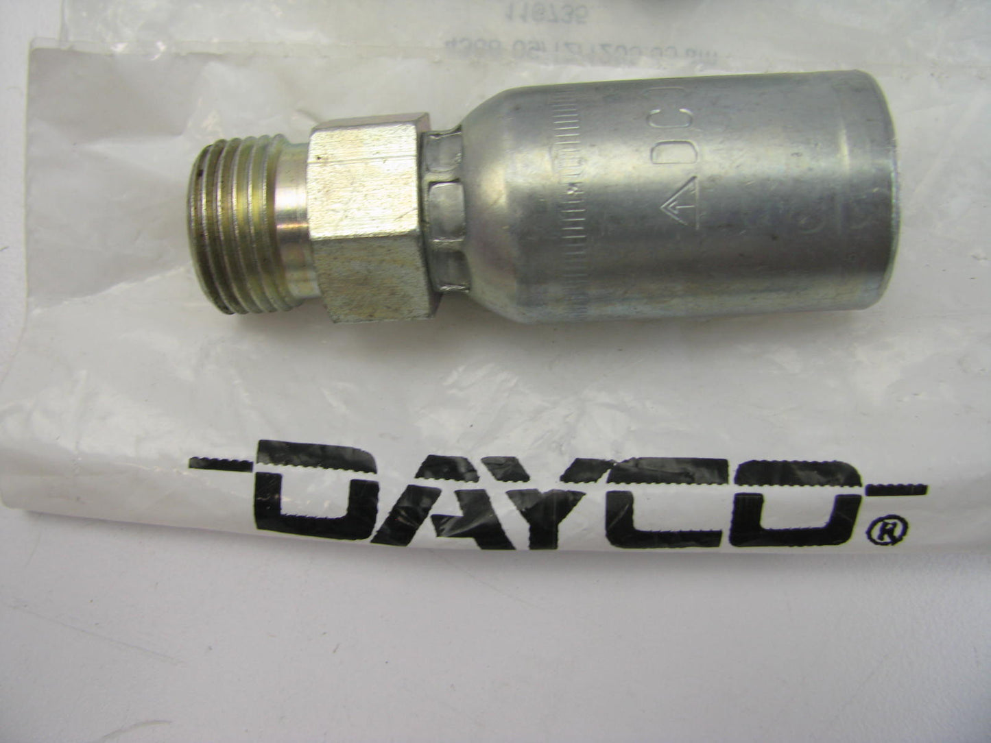 Dayco 116120 Hydraulic Fitting Crimp Male Metric 24 Degree Flare 3/8'' Hose ID