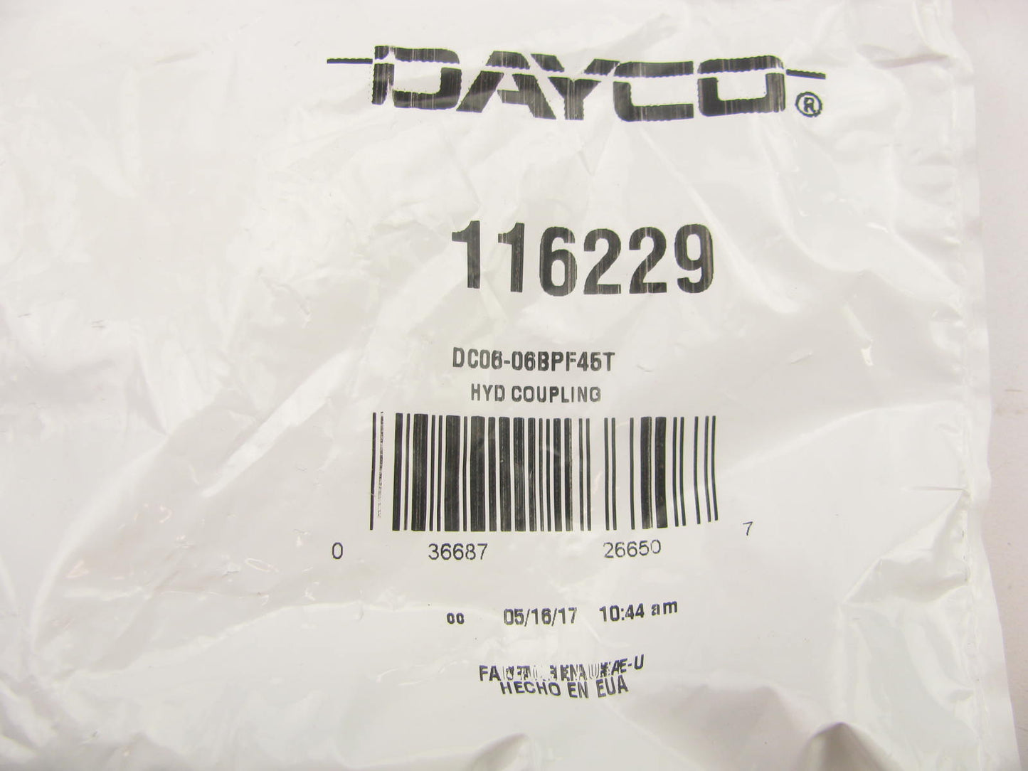 Dayco 116229 Hydraulic Fitting BSPP 45 Degree Female Swivel Male 60 Cone 3/8''