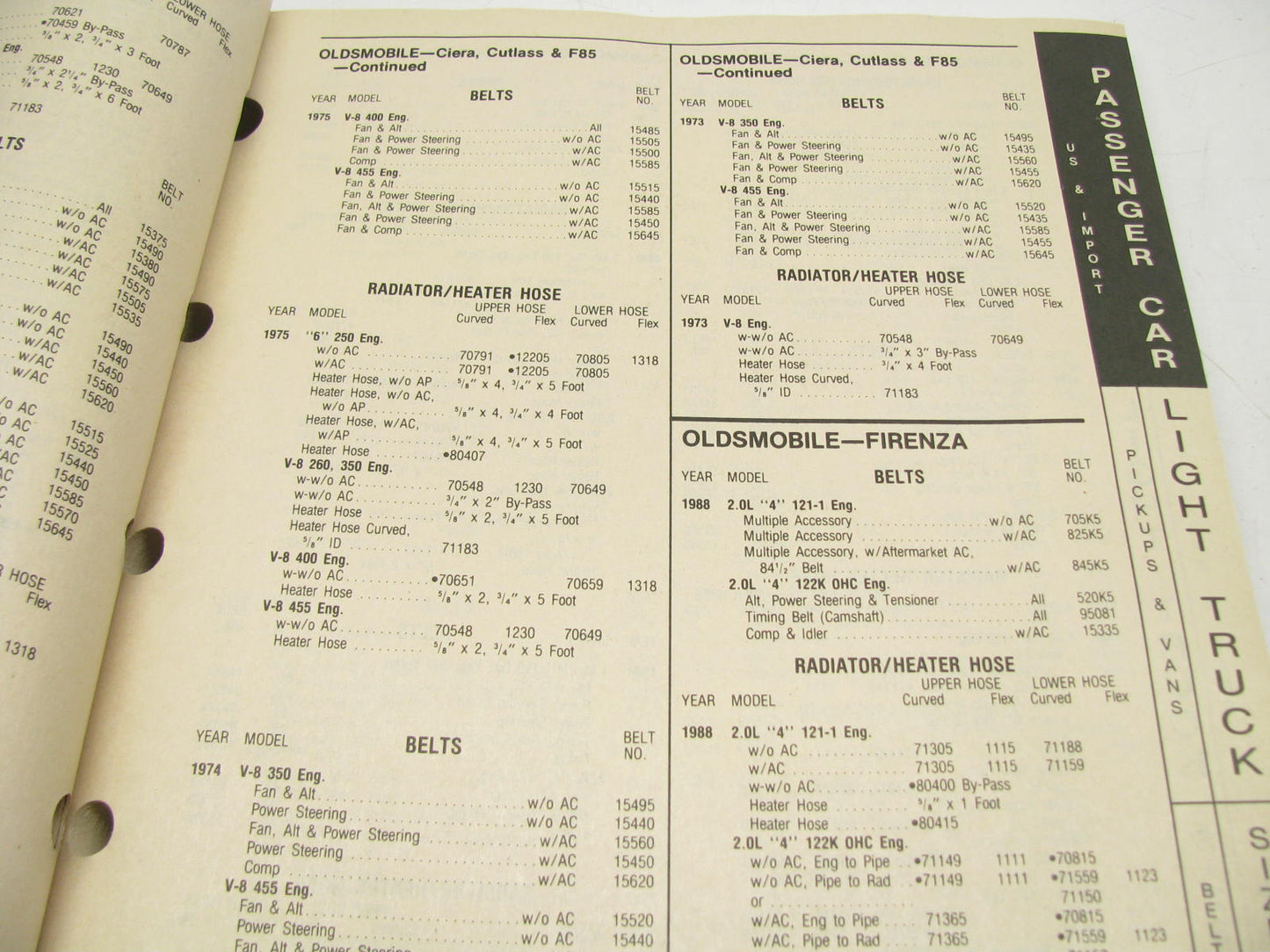 Dayco 124624 Belts And Hose Applications Catalog 1973-1992 - 537 Pages