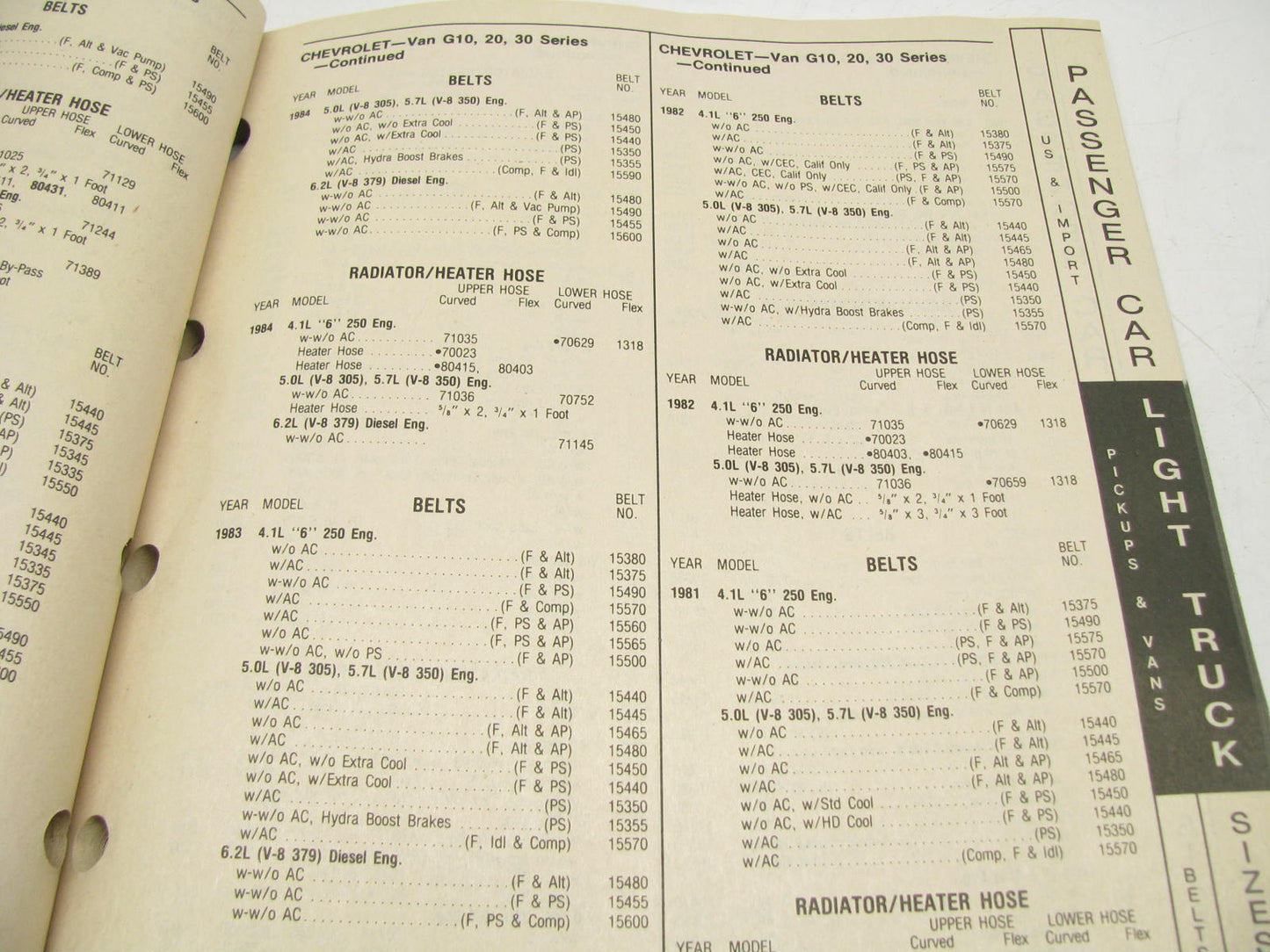 Dayco 124624 Belts And Hose Applications Catalog 1973-1992 - 537 Pages