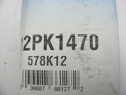 Dayco 12PK1470 Serpentine Belt - 43mm X 1470mm - 12 Ribs