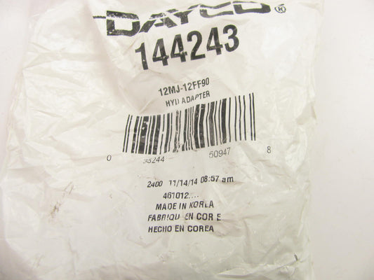 Dayco 144243 Hydraulic Fitting 90 Male 37 Flare JIC To NPTF Female, 12MJ-12FF90