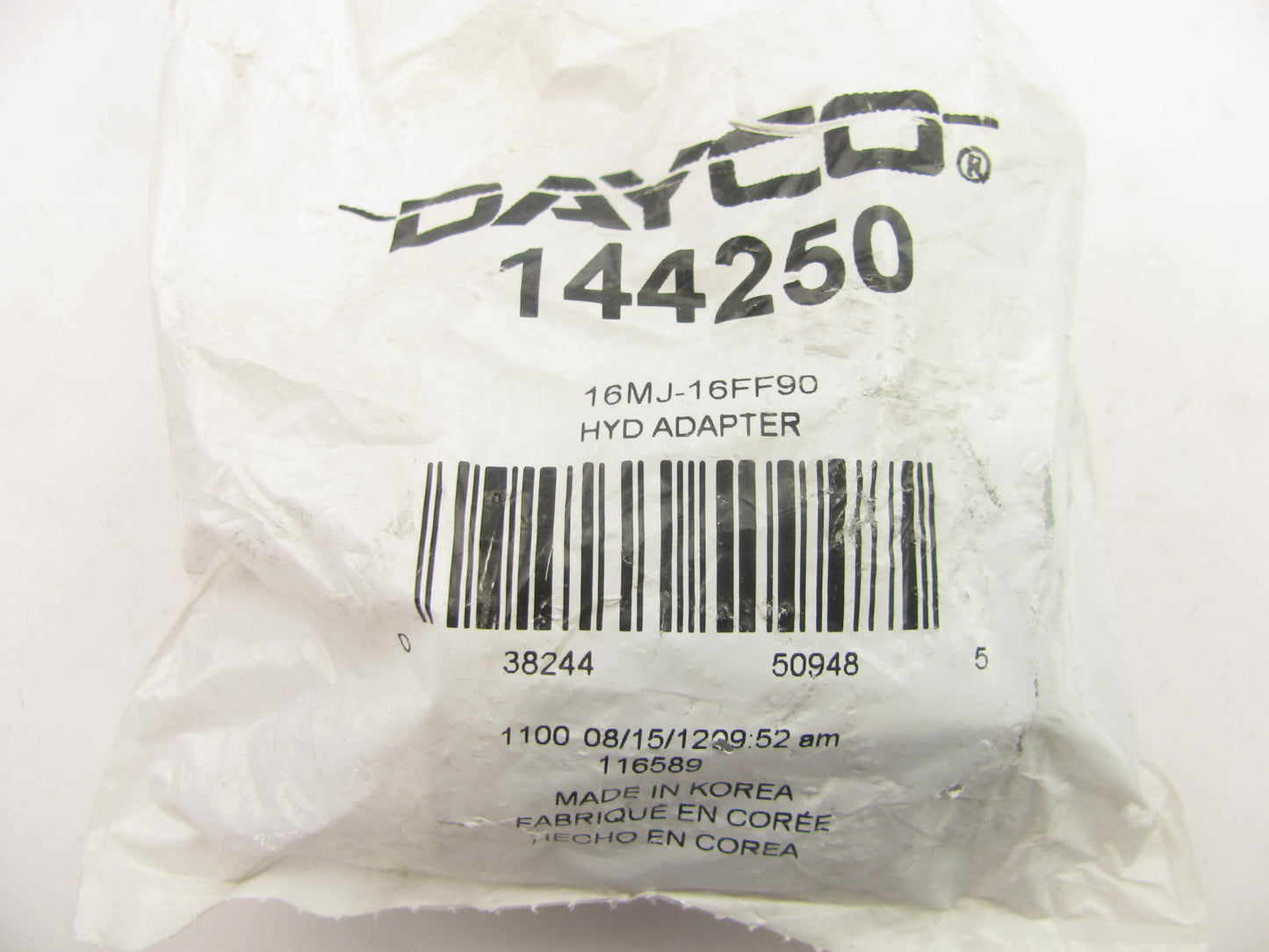 Dayco 144250 Hydraulic Fitting 90 Male 37 Flare JIC To NPTF Female 16MJ-16FF90