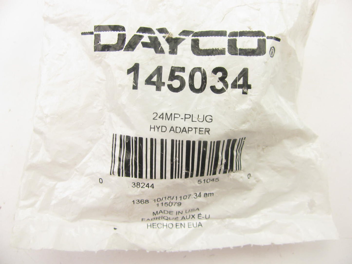 Dayco 145034 Hydraulic Fitting NPT NPTF Male Plug - 24MP-PLUG