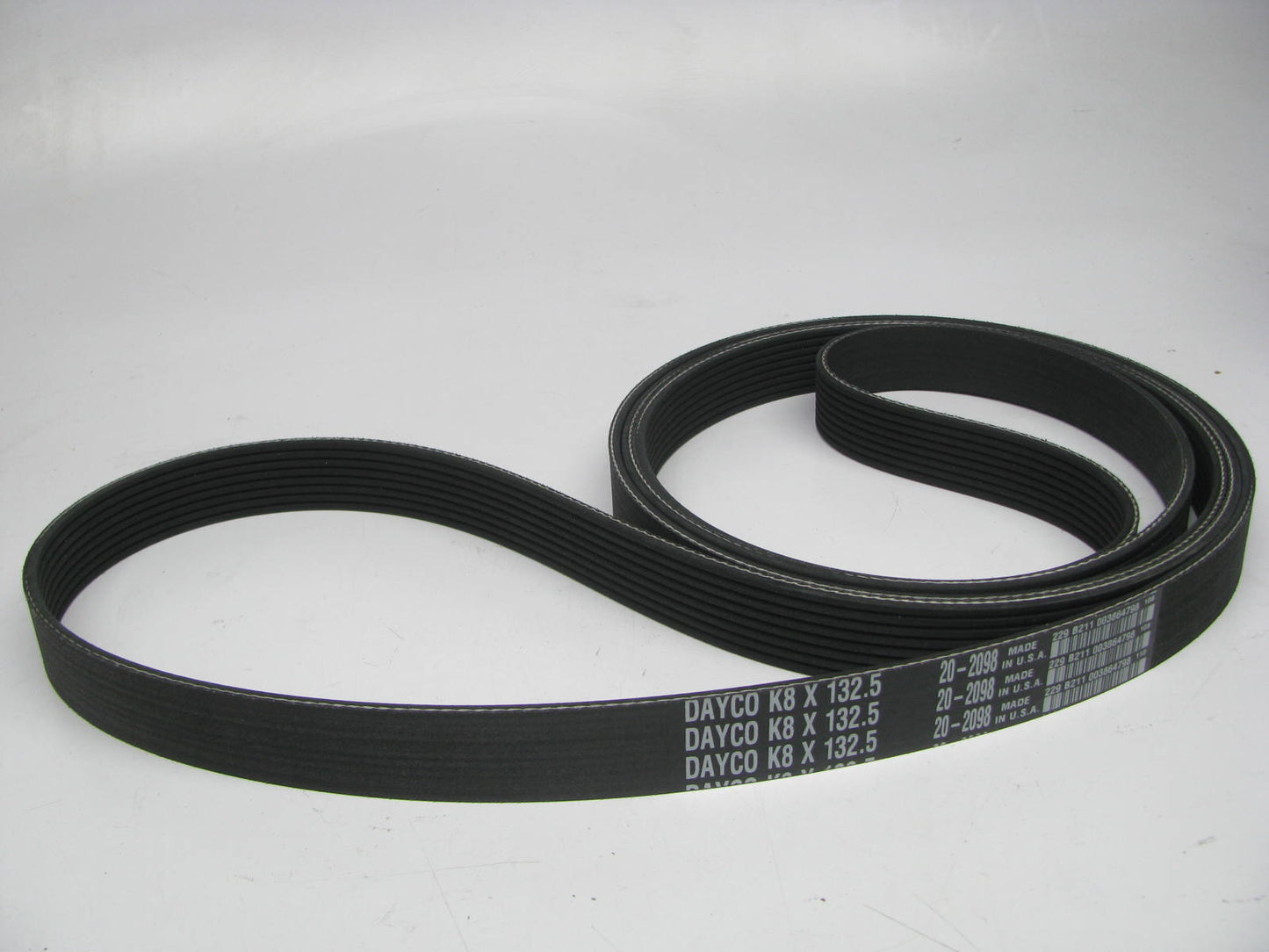 Dayco 20-2098 Serpentine Drive Belt K8X132.5,  8-rib 132.5 Inch