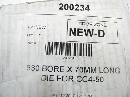 Dayco 200234 Hydraulic Crimper Long Die .830 X 70mm Use With CC4-50 99S-0830-70