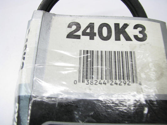 Dayco 240K3 Serpentine Belt - 0.42'' X 24.50'' - 3 Ribs