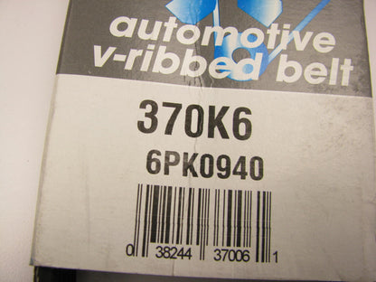 Dayco 370K6 Serpentine Belt - .807'' X 37.625'' - 6 Ribs