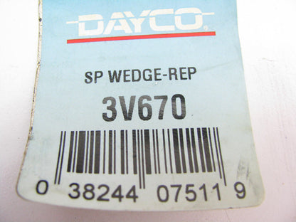Dayco 3V670 Industrial V-Wedge Accessory Drive Belt - 3/8'' X 67''