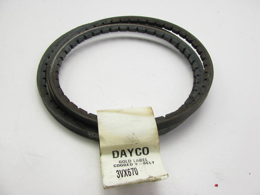 Dayco 3VX670 Industrial Accessory Drive VX-Wedge Belt - 0.41'' X 67.42''