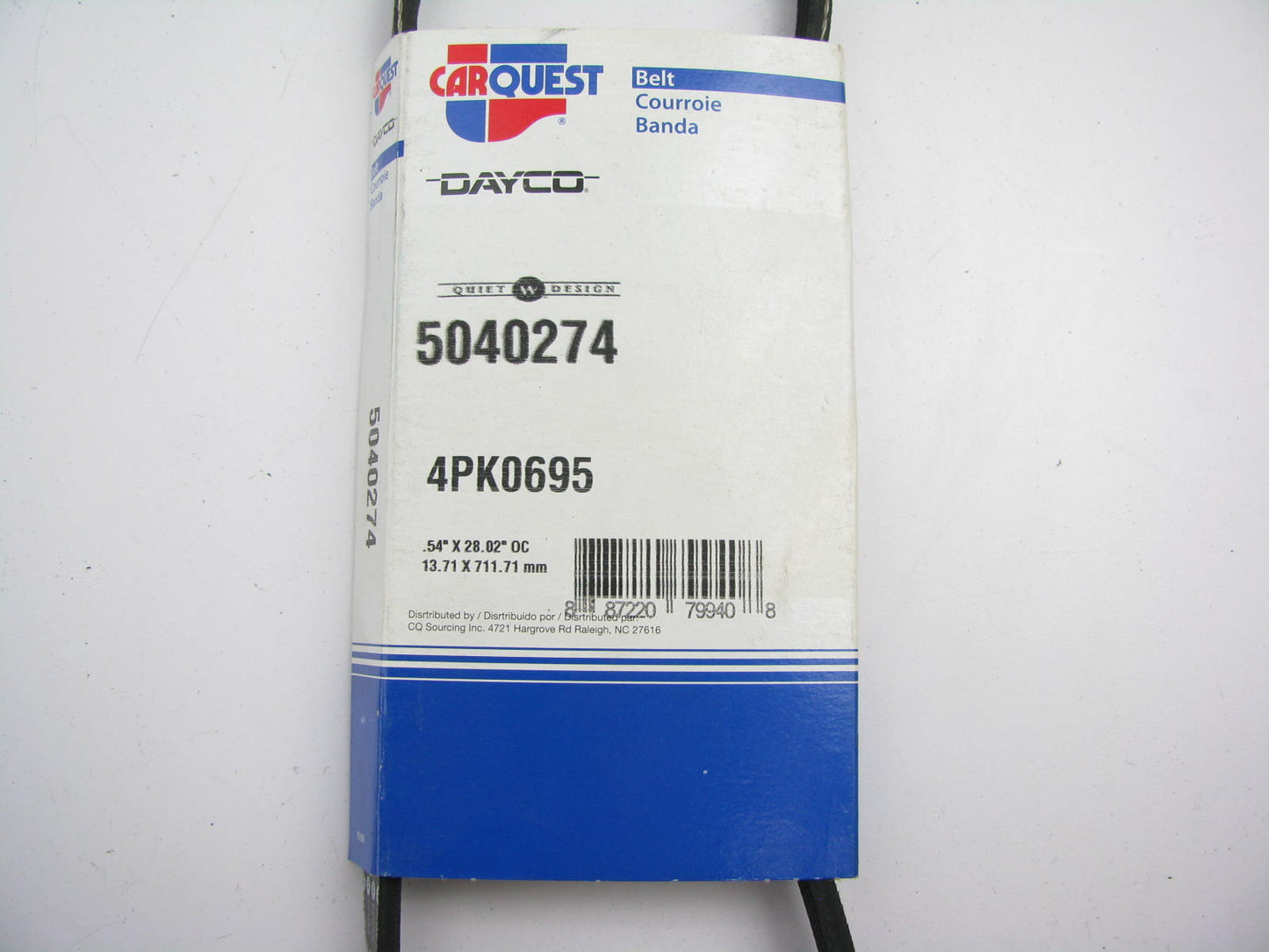 Dayco 5040274 Serpentine Belt - 0.56'' X 27.36'' - 4 Ribs