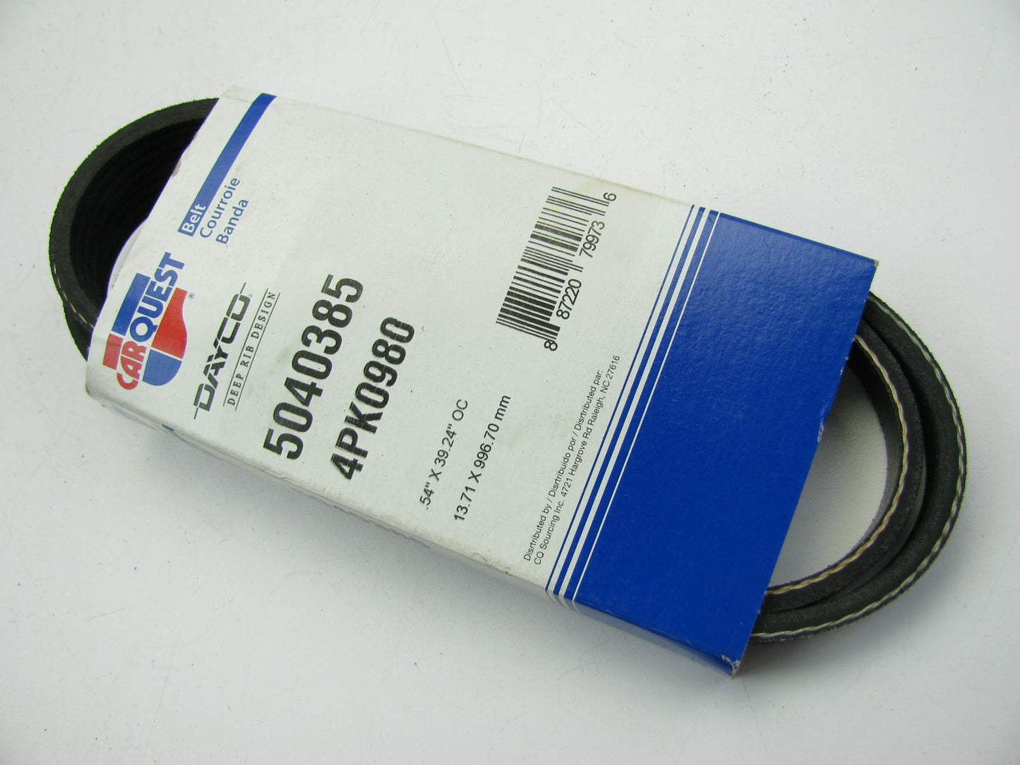Dayco 5040385 Serpentine Belt - 0.56'' X 39.00'' - 4 Ribs