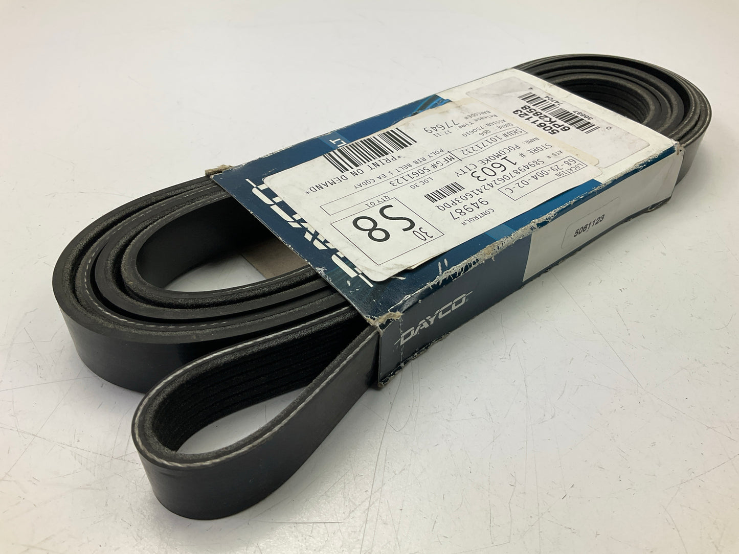Dayco 5061123 Main Drive Belt - 2001 Chevy GMC 2500 3500 6.6L Diesel 130 Amp