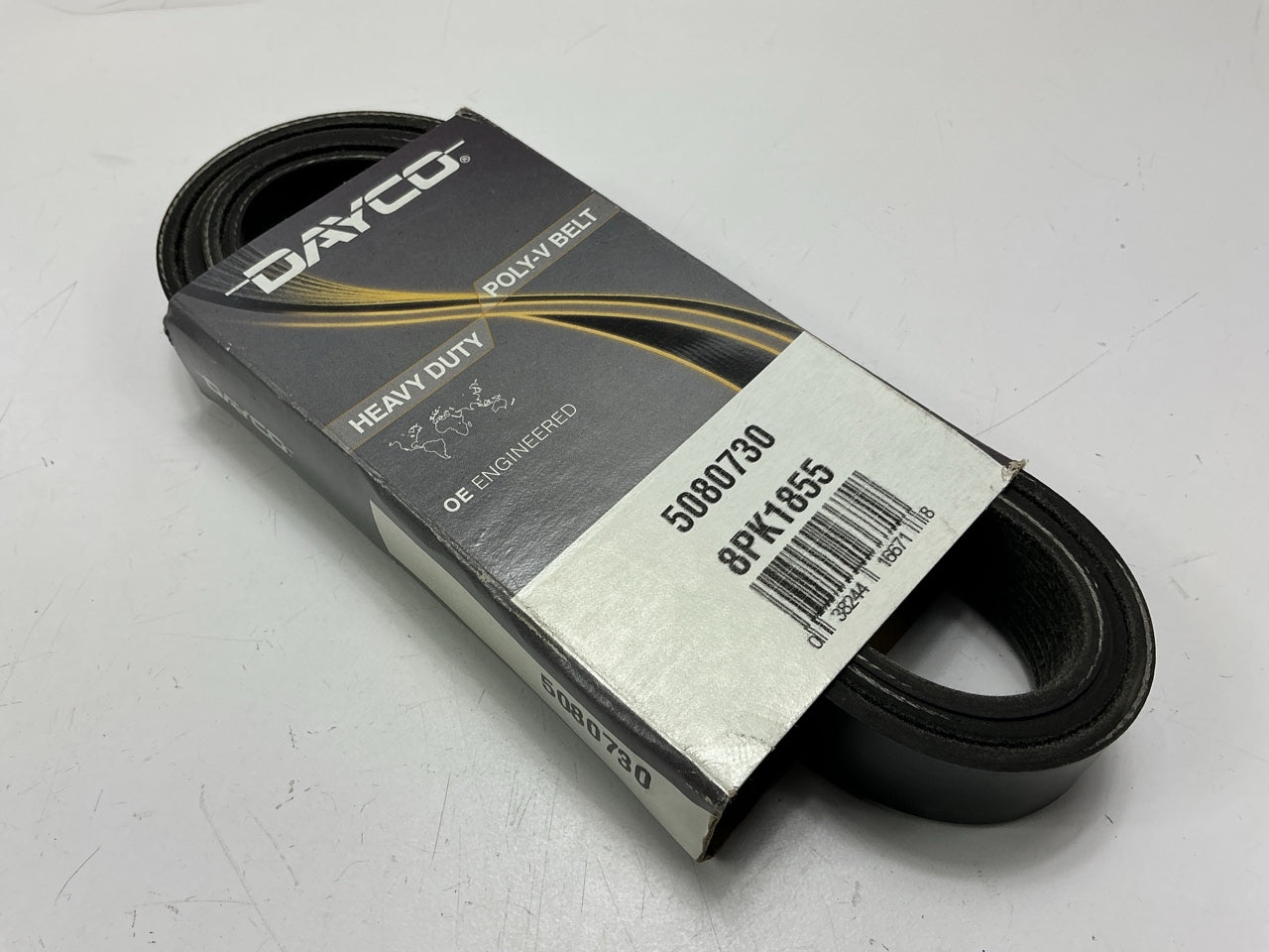 Dayco 5080730 Serpentine Belt 8PK1855, K080730, K080730HD, 8K730