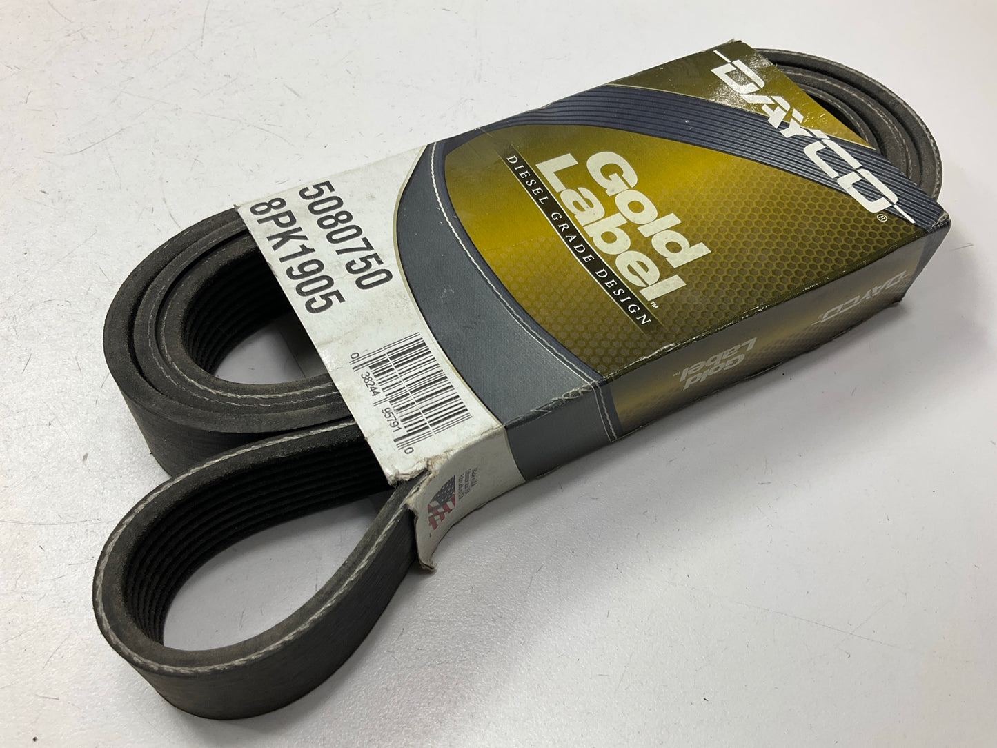 Dayco 5080750 Serpentine Belt - 1.12'' X 75.50'' - 8 Ribs
