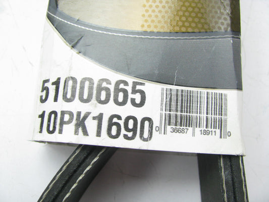 Dayco 5100665 Fan To Alternator Serpentine Belt - 1.367'' X 67.00'' - 10 Ribs